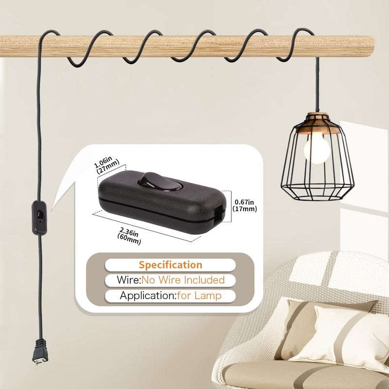 Venforze Inline Cord Switch On/Off Lamp Control Appliance Switch AC120V 10A, 250V 6A Suitable for Appliance or Bedroom Table Lamp Desk, etc 6 Pack - Image 4